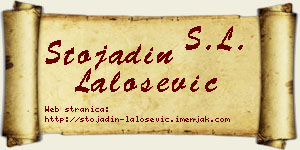 Stojadin Lalošević vizit kartica